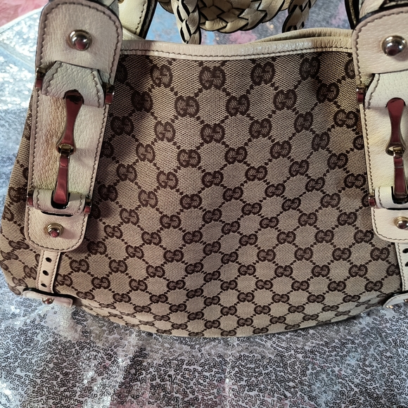 💕🎊SALE♥️GUCCI ❤️ 💗💕🩷🎇👯‍♂️😊Gucci Beige and Brown Women's  Hobo Bag - Picture 7 of 16